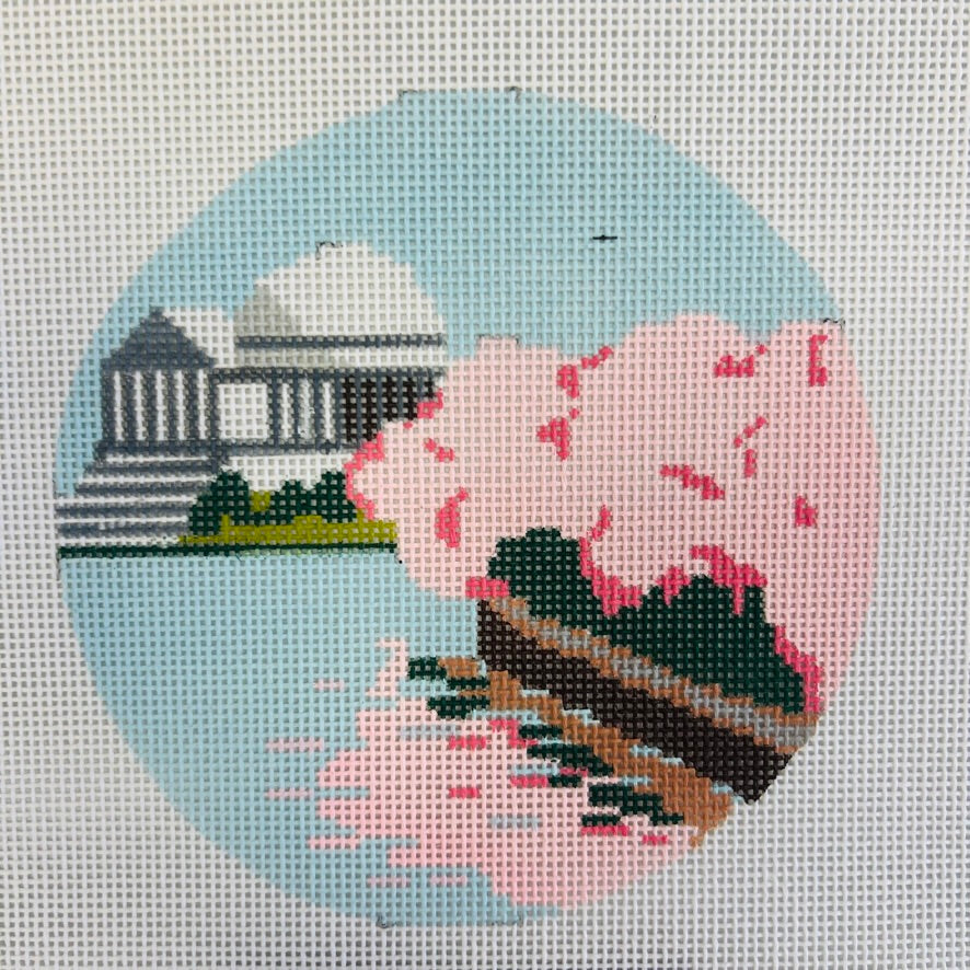 Jefferson Memorial with Cherry Blossoms Ornament
