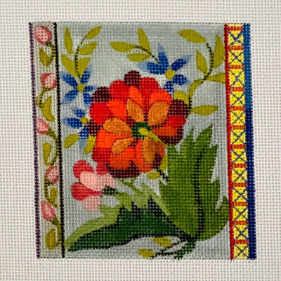 Rose Spring Garden Coaster/Insert Needlepoint Canvas