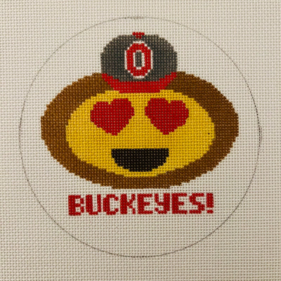 Buckeyes Emoji Needlepoint Canvas