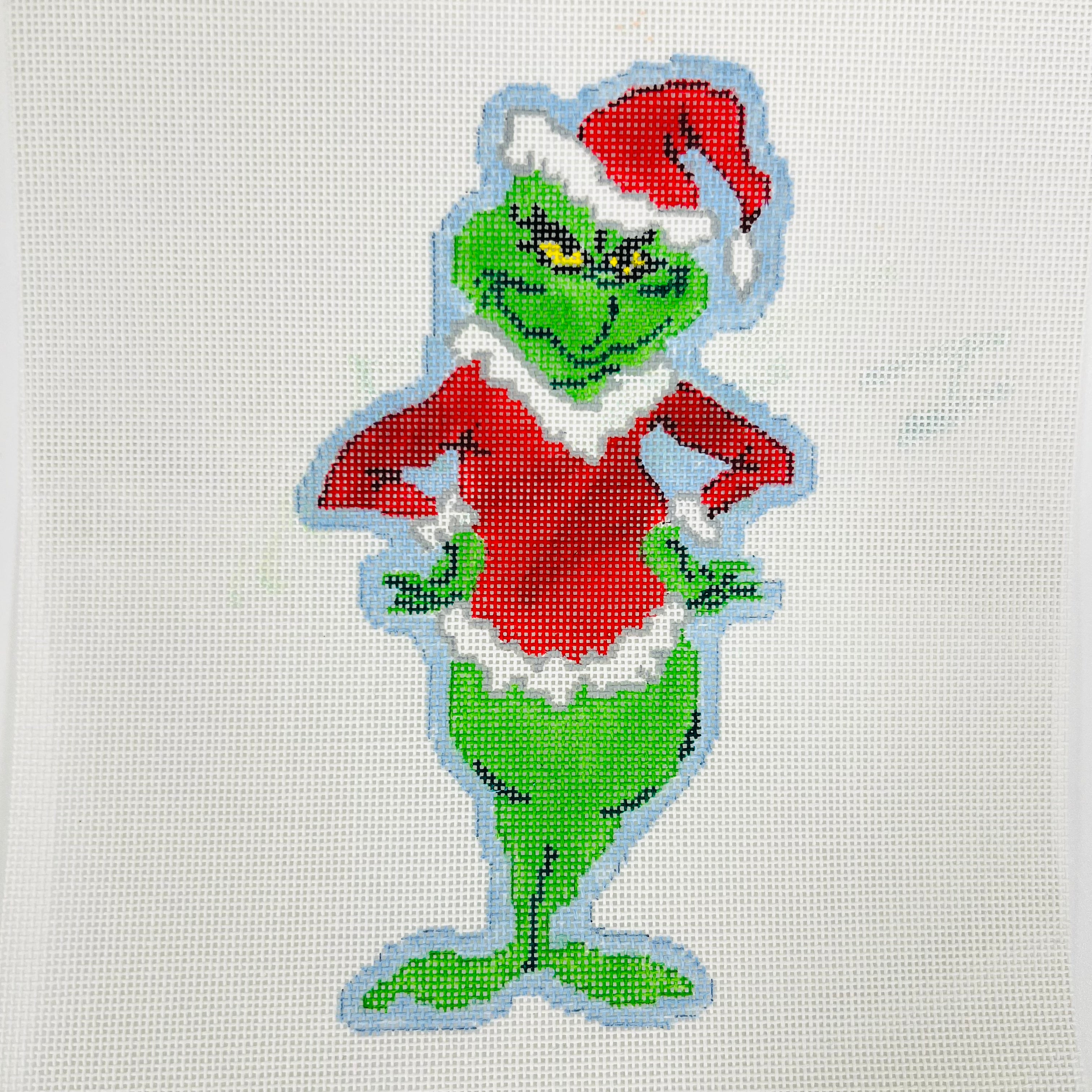 Grinch Needlepoint Canvas Bargello Needlepoint