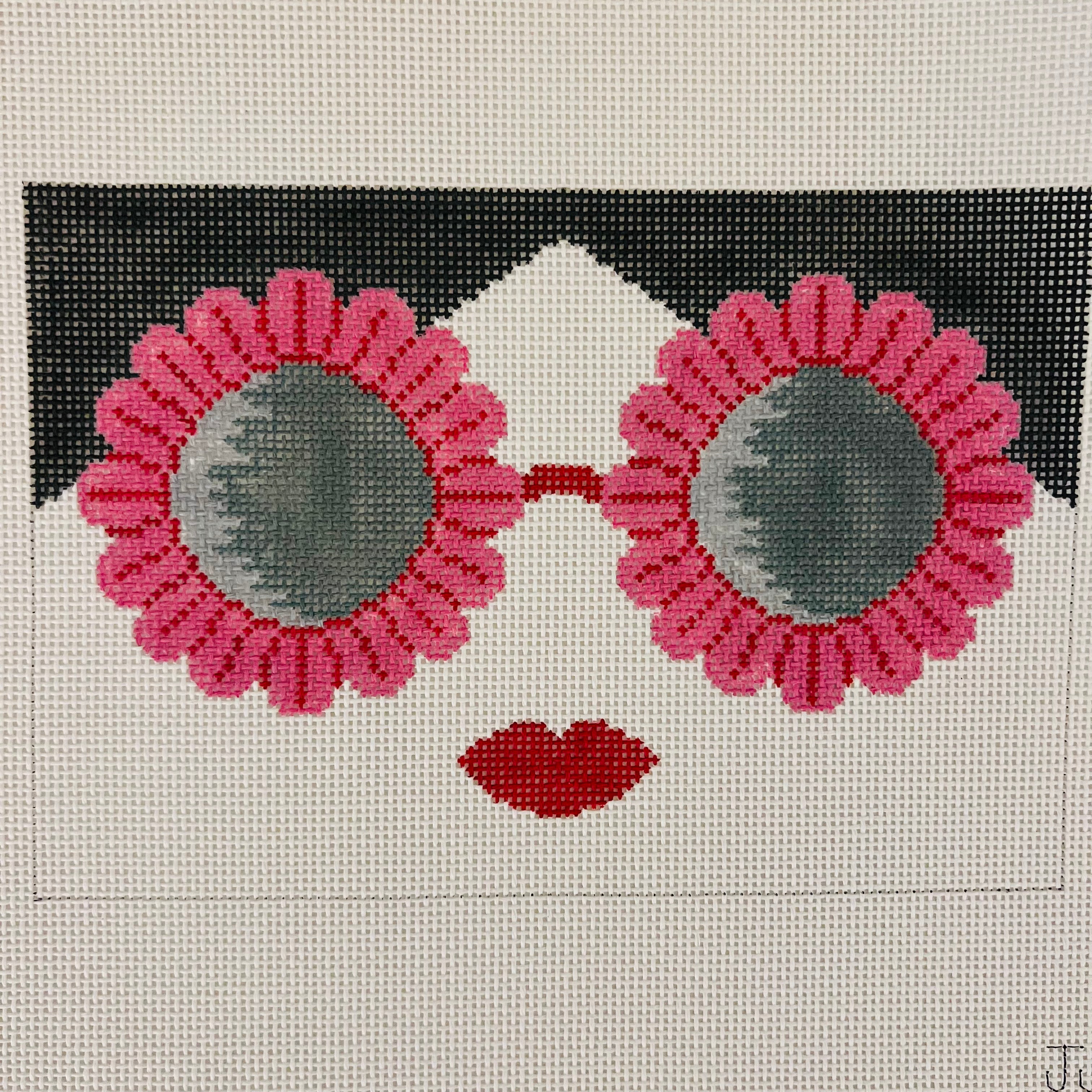 Groovy Glasses Needlepoint Canvas Bargello Needlepoint