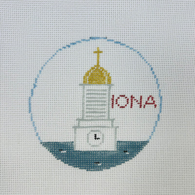 Iona College Round Ornament Needlepoint Canvas