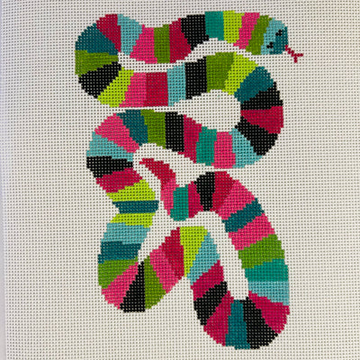 Colorful Snake Needlepoint Canvas