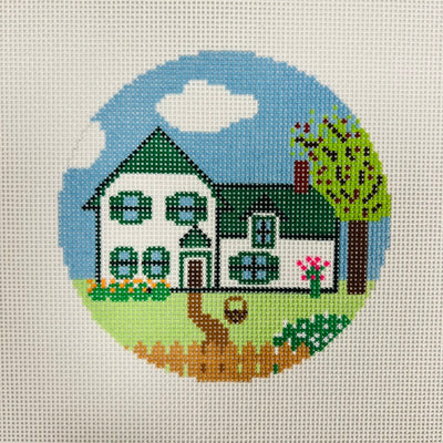 Anne of Green Gables Round/Ornament Needlepoint Canvas