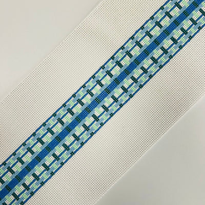 Purse Strap - woven (blue) Needlepoint Canvas