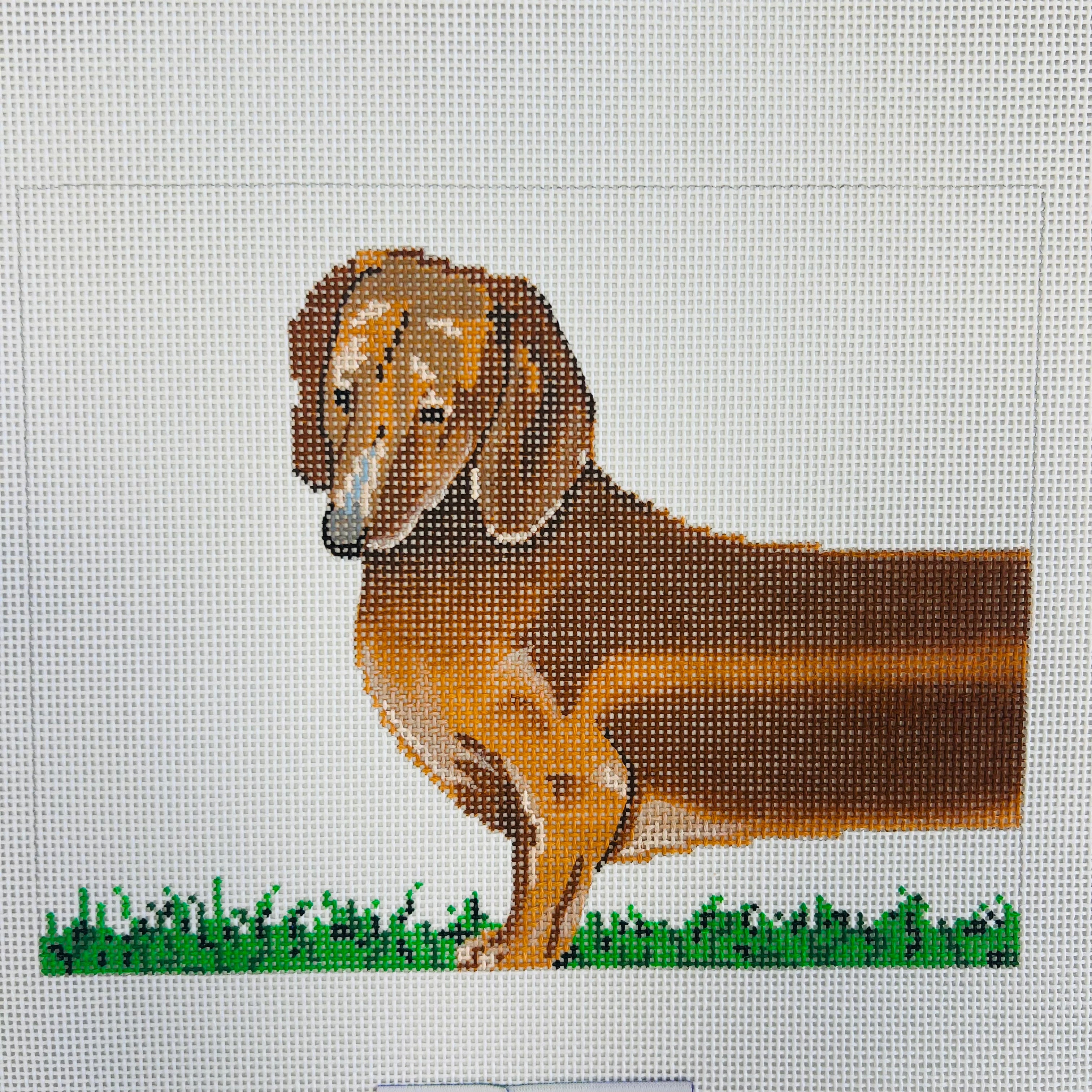 Dachshund 2 Part Pillow Needlepoint Canvas – Bargello Needlepoint