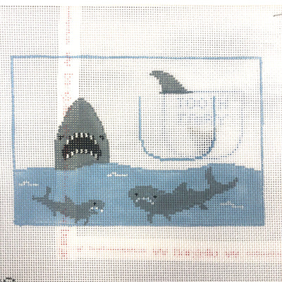 Shark Tooth Fairy Pillow Needlepoint Canvas
