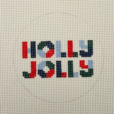 Holly Jolly Ornament Needlepoint Canvas