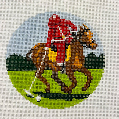 Polo Player Ornament Needlepoint Canvas