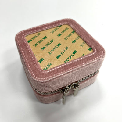 4" Zippered Velvet Square RB Jewelry Cases - multiple colors available