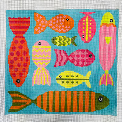 Fish Pillow Needlepoint Canvas