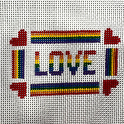 Rainbow Love Needlepoint Canvas