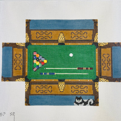 Pool Table Brick Cover Needlepoint Canvas