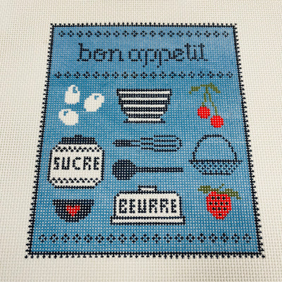 Bon Appetit with Butter and Sugar Needlepoint Canvas