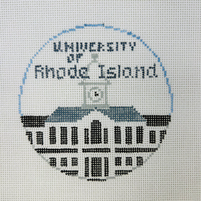 University of Rhode Island Round Ornament Needlepoint Canvas