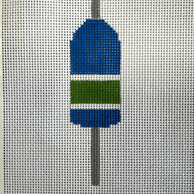 Blue Green Buoy ornament needlepoint canvas