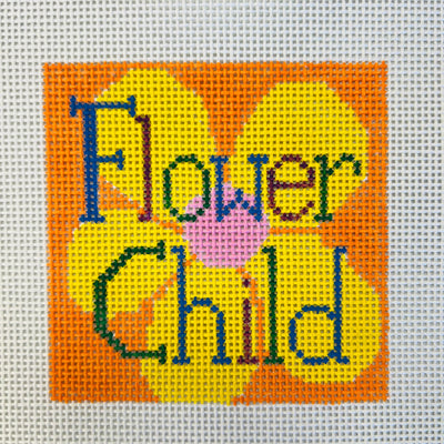 Flower Child Coaster Needlepoint Canvas