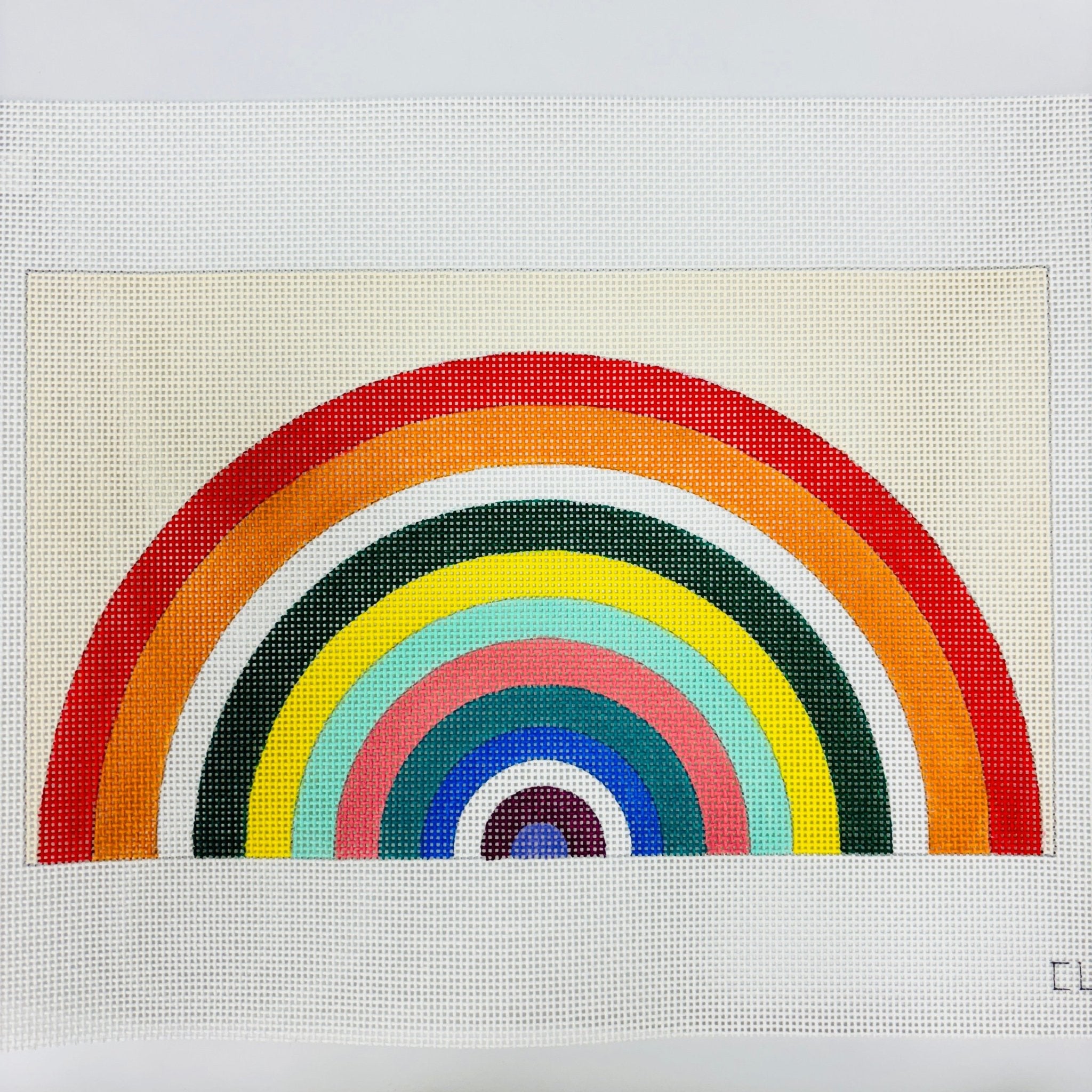 Retro Rainbow Clutch Needlepoint Canvas – Bargello Needlepoint