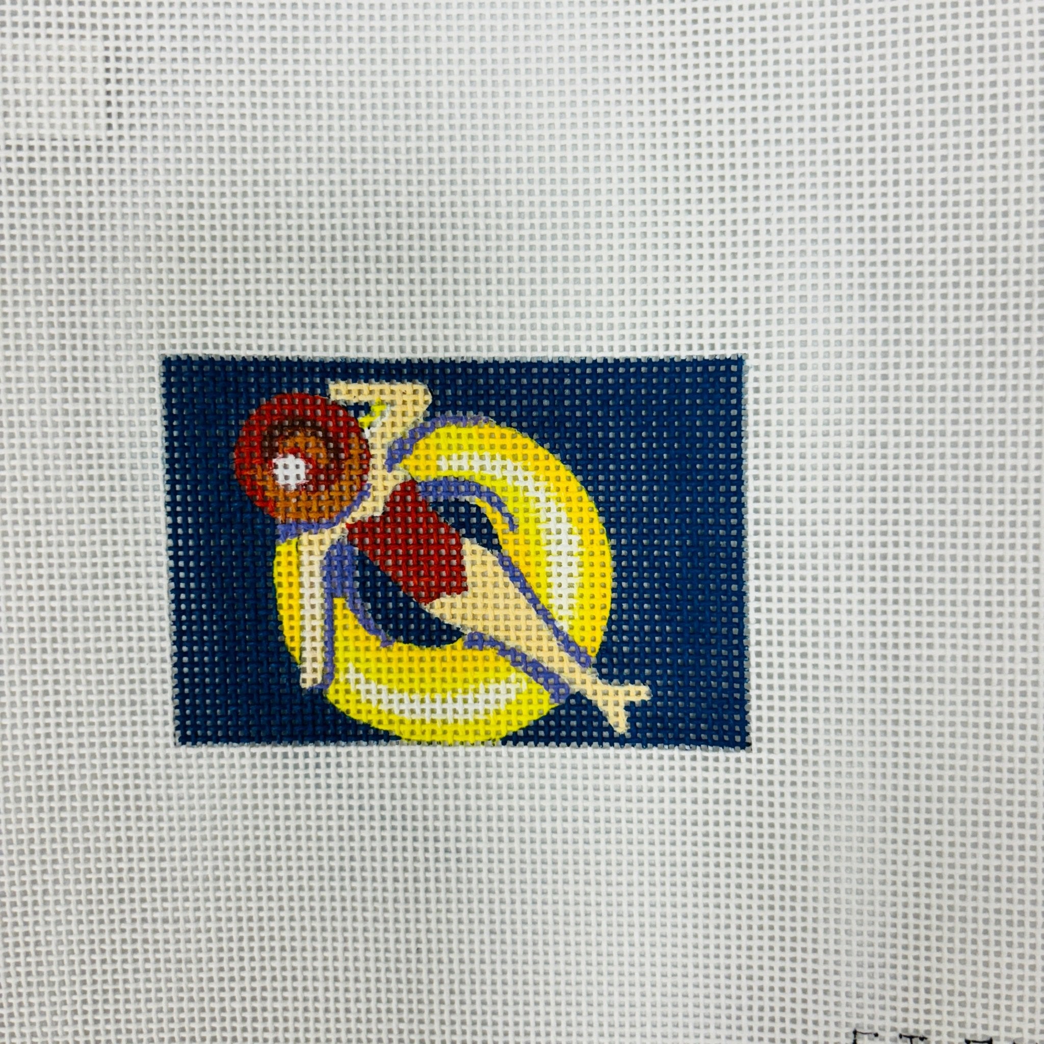 Yellow Floatie Luggage Tag Insert Needlepoint Canvas – Bargello