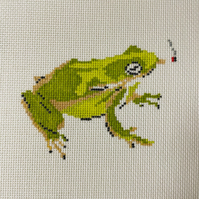 Party Animals Series - Frog Needlepoint Canvas