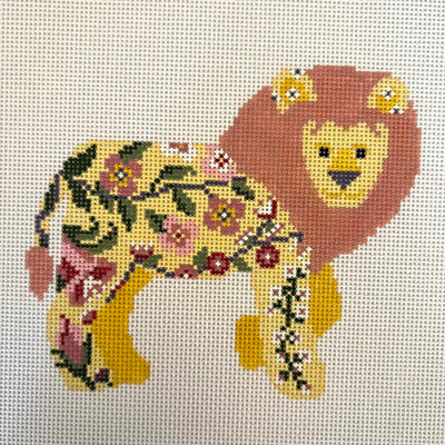 Lilah the Lion Needlepoint Canvas