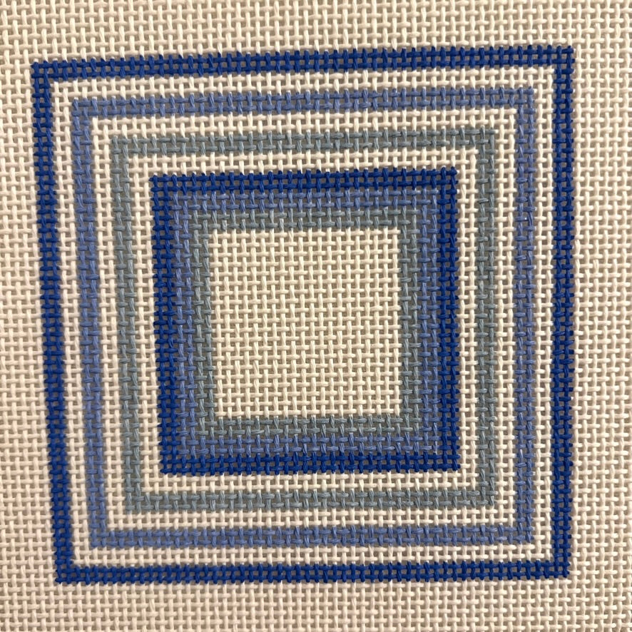 Delft Striped Square Needlepoint Canvas