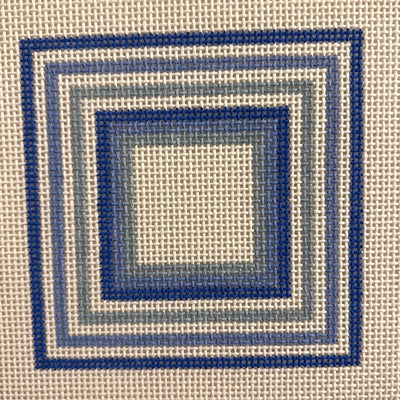 Delft Striped Square Needlepoint Canvas