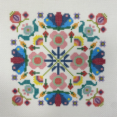 Mopsey Mandala Needlepoint Canvas