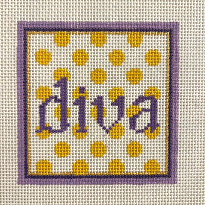 Diva Coaster Needlepoint Canvas