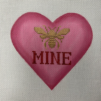 Bee Mine Heart Needlepoint Canvas