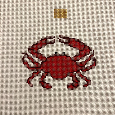 Crab Ornament - two colors available Needlepoint Canvas