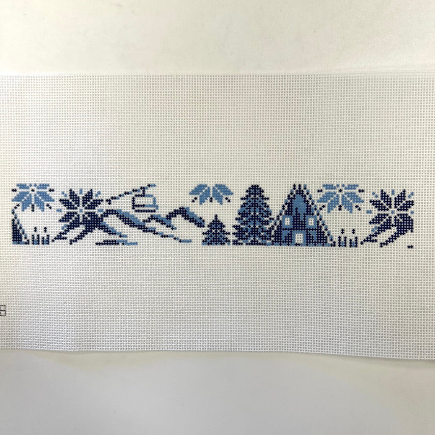 Winter Ski Fob/Bookmark Needlepoint Canvas