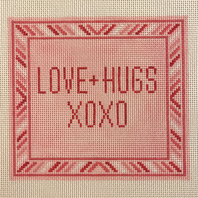 Love + Hugs XOXO Needlepoint Canvas