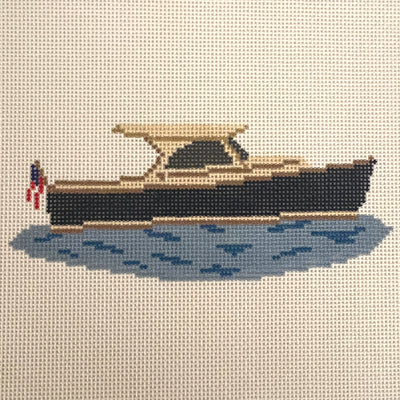 Picnic Boat Needlepoint Canvas