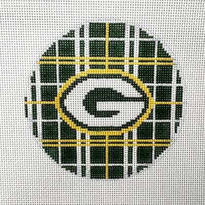 Green Bay Packers Logo Ornament Needlepoint Canvas