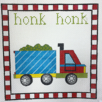 Honk Honk Dump Truck Needlepoint Canvas