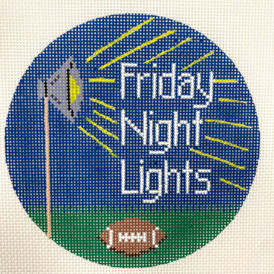 Friday Night Lights, Ornament Size Needlepoint Canvas