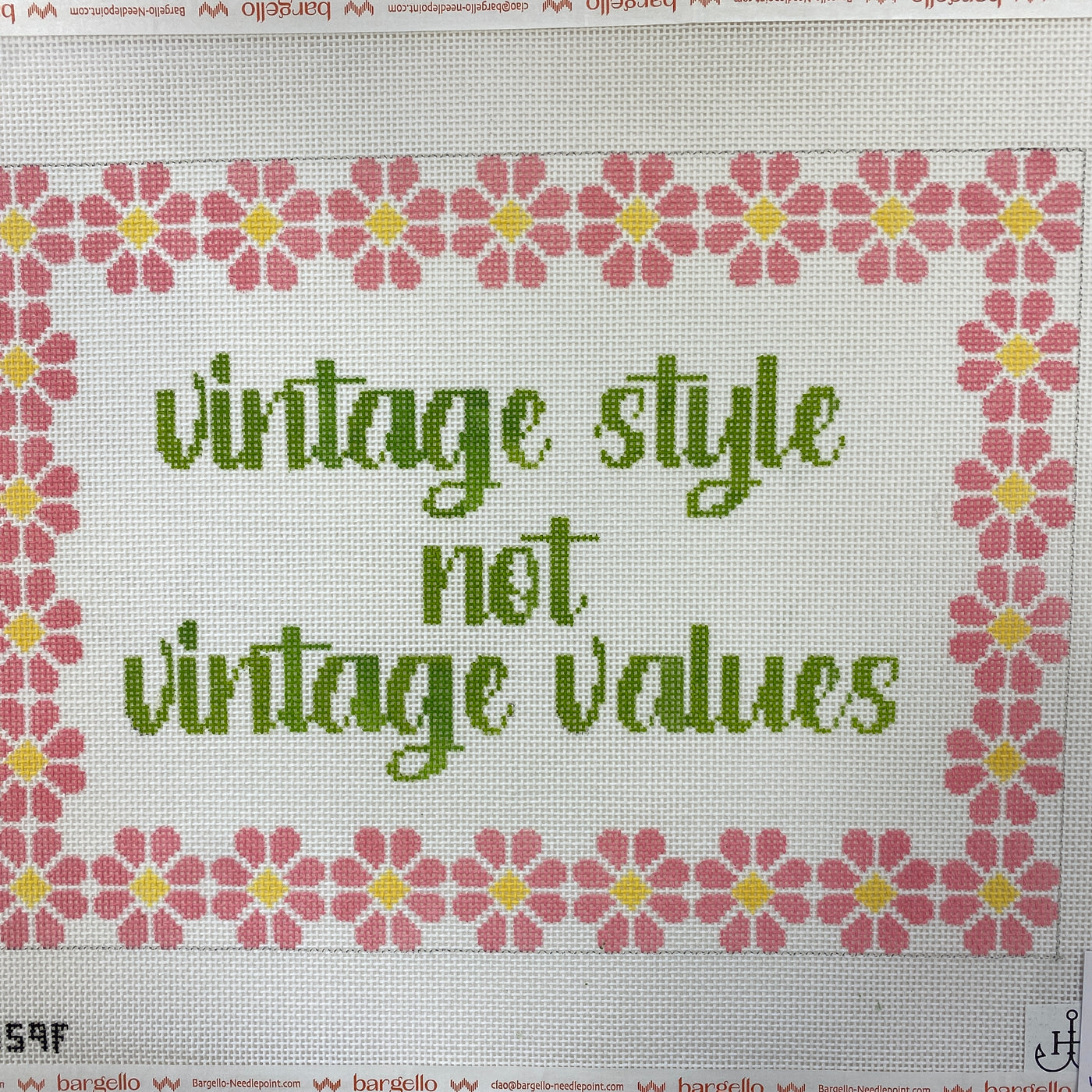 Vint*ge Styles not Values Needlepoint Canvas