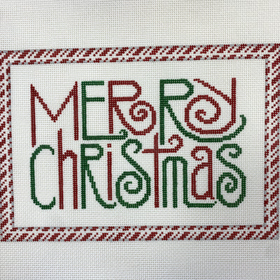 Merry Christmas Sign Needlepoint Canvas
