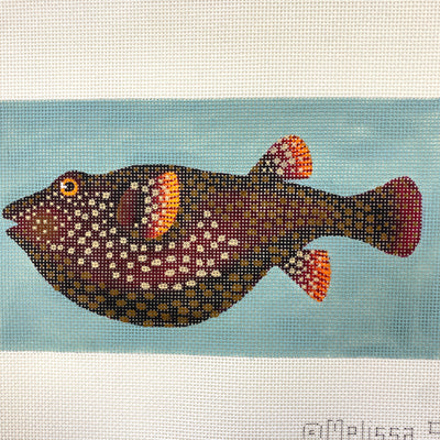 Fancy Brown Fish Needlepoint Canvas