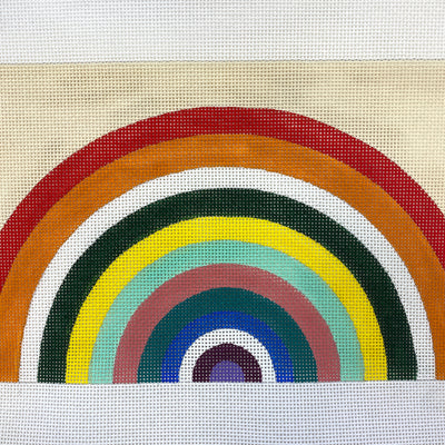 Retro Rainbow Clutch Needlepoint Canvas