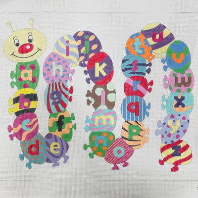 Caterpillar Alphabet Needlepoint Canvas