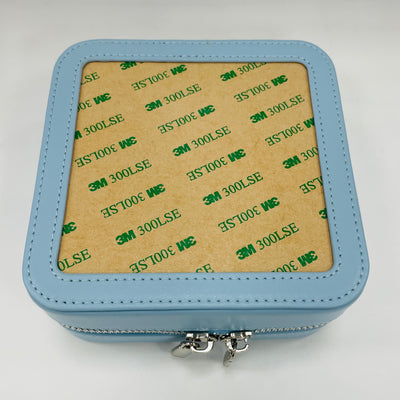 Square Leather 5" RB Zippered Jewelry Cases