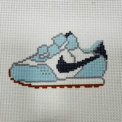 Baby's First Sneaker Blue Ornament Needlepoint Canvas