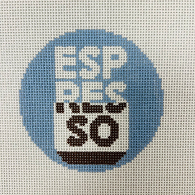 Espresso Round Needlepoint Canvas