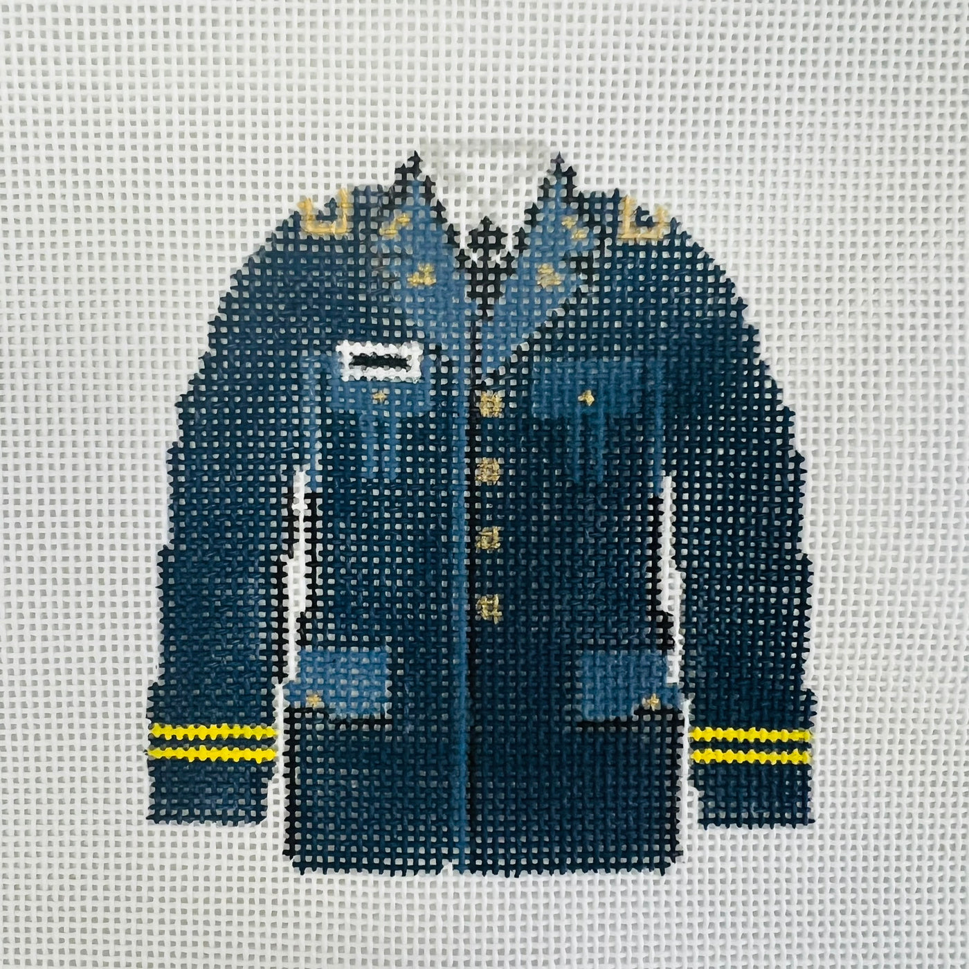 Army Dress Uniform Ornament Needlepoint Canvas