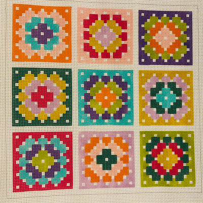 Granny Squares Needlepoint Canvas