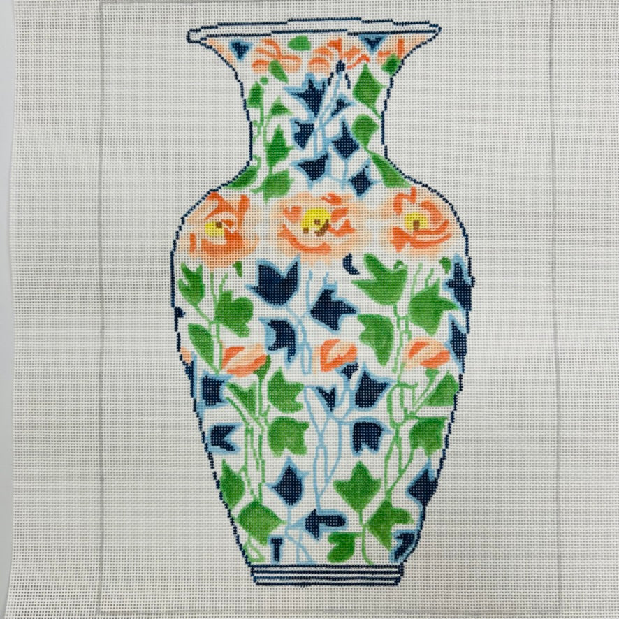 Japanese Vase #2 Needlepoint Canvas