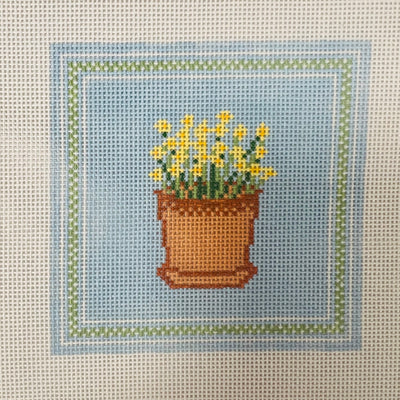 Daffodills Coaster Needlepoint Canvas