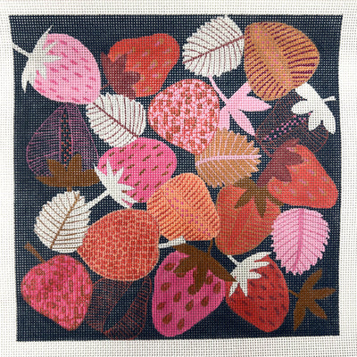 Strawberries Needlepoint Canvas